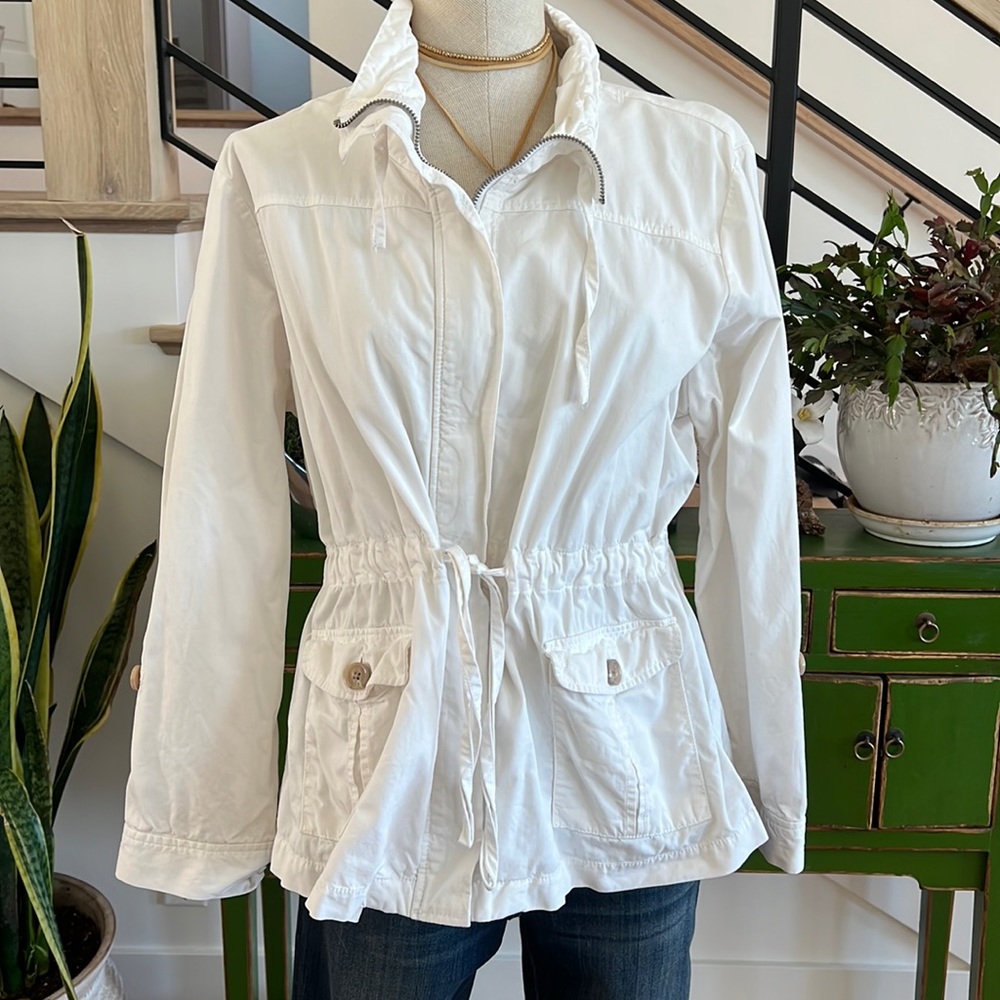 White, light weight, cotton jacket